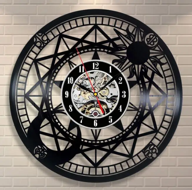 

12 inches Wall Clock Black Vinyl LP Record Wall Clock Astronomical Art (Not Included Battery) Creative Clock Wall Decoration