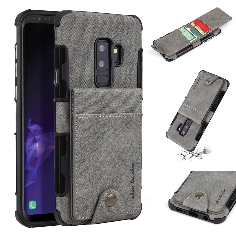 

HOTR S10e for Samsung Galaxy S8 plus S9 plus Case Full Protective Phone Cover Leather Case With Card Slot for Samsung Note 8
