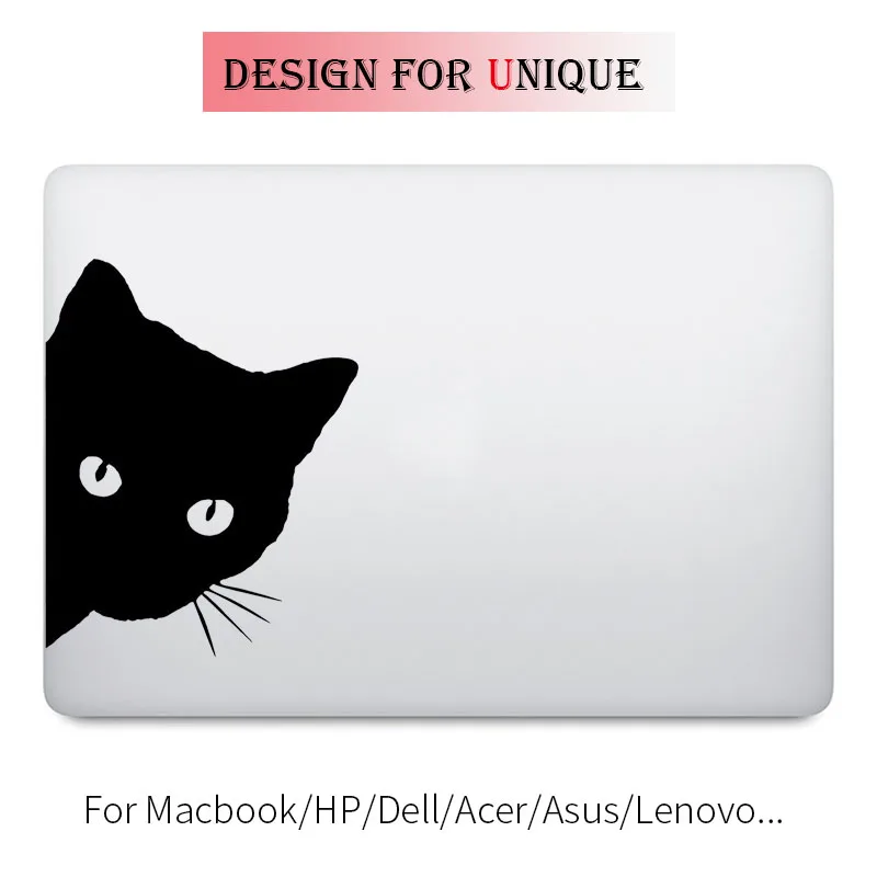 Черная кошка ноутбука Наклейка Стикеры для Apple MacBook Наклейка Pro Air Retina Touch Bar 11 12 13 15 дюймов винил mac HP поверхность книга кожи