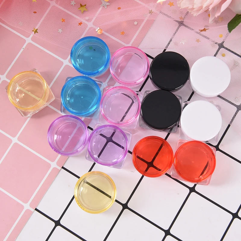 

2g 5Pcs Transparent Small Square Bottle Cosmetic Empty Jar Pot Eyeshadow Lip Balm Face Cream Sample Container