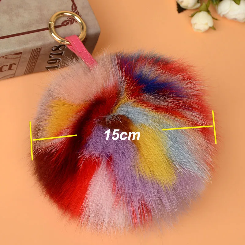 Fox pompom charm multicolor (3)