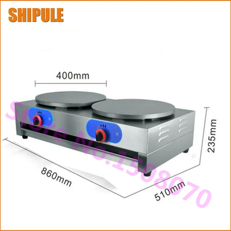 Shipule 2018 Новый высокое качество газ блинница две головы коммерческий решений креп машины цена