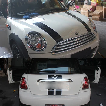 

Hood+Trunk Car Sticker And Decals Lines Customization For BMW MINI Cooper S Hatchback R56 2007-2014 Car Styling Accessories
