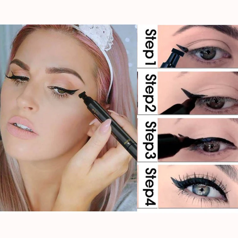 Liquid Eyeliner Stamp Seal Pencil Double Head Makeup Quick Dry Waterproof Wing Eye Liner Eye Pencil Beauty Black Eyeliner Pen Liquid Eyeliner Stamp Seal Pencil Double Head Makeup Quick Dry Waterproof Wing Eye Liner Eye Pencil Beauty Black Eyeliner Pen
