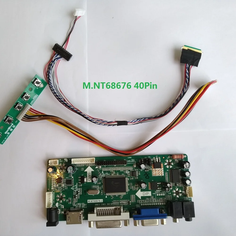 Комплект для N156HGE-L21 LVDS 40pin плата контроллера монитор M. N68676 панель экрана светодиодный DIY 15,6 "HDMI lcd VGA DVI 1920*1080