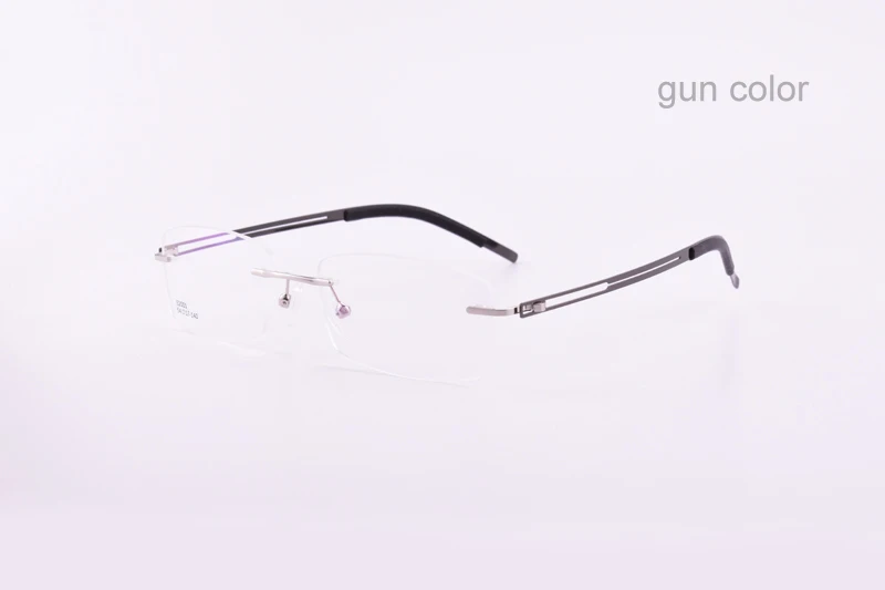 Aissuarvey для мужчин и женщин сплав оправа для очков резиновая нога без оправы очки минималистичный стиль черный, серебристый, коричневый пистолет цвет очки