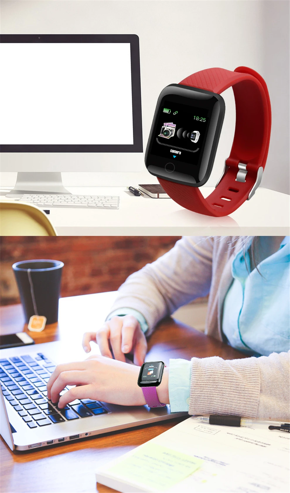 LYKRY A6S Smart Bracelet Fitness Tracker Heart Rate Blood Pressure Monitor Smart Band IP67 Waterproof Sports For Android IOS+Box (21)