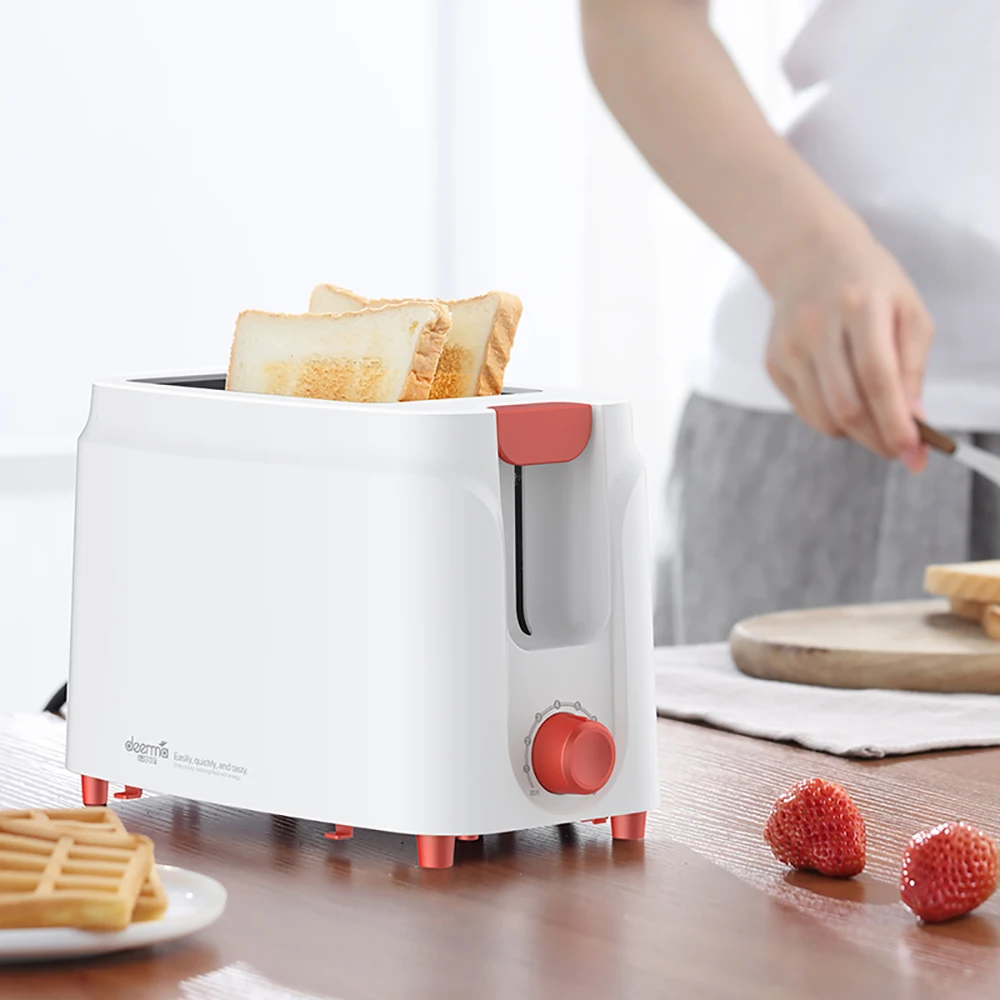 

New Xiaomi Deerma 2-Slice 850W Automatic Household Electric Adjustable Bread Baking Machine Toaster For Breakfast Toast Sandwich