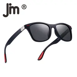 JM поляризационные солнцезащитные очки для женщин Винтаж квадратный Рог оправы вождения Защита от солнца очки для мужчин