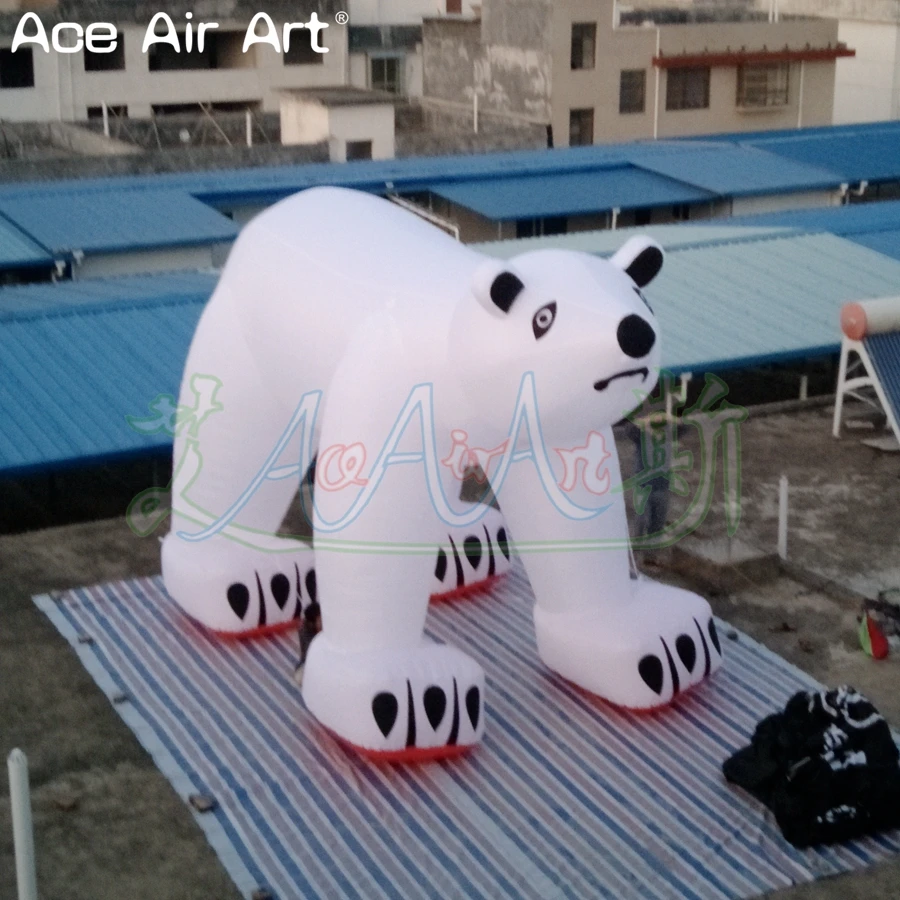 Гигантские Животные модели надувные полярный медведь реплики, движущаяся карикатура Sea bear для зимы реклама привлекательная продвижение
