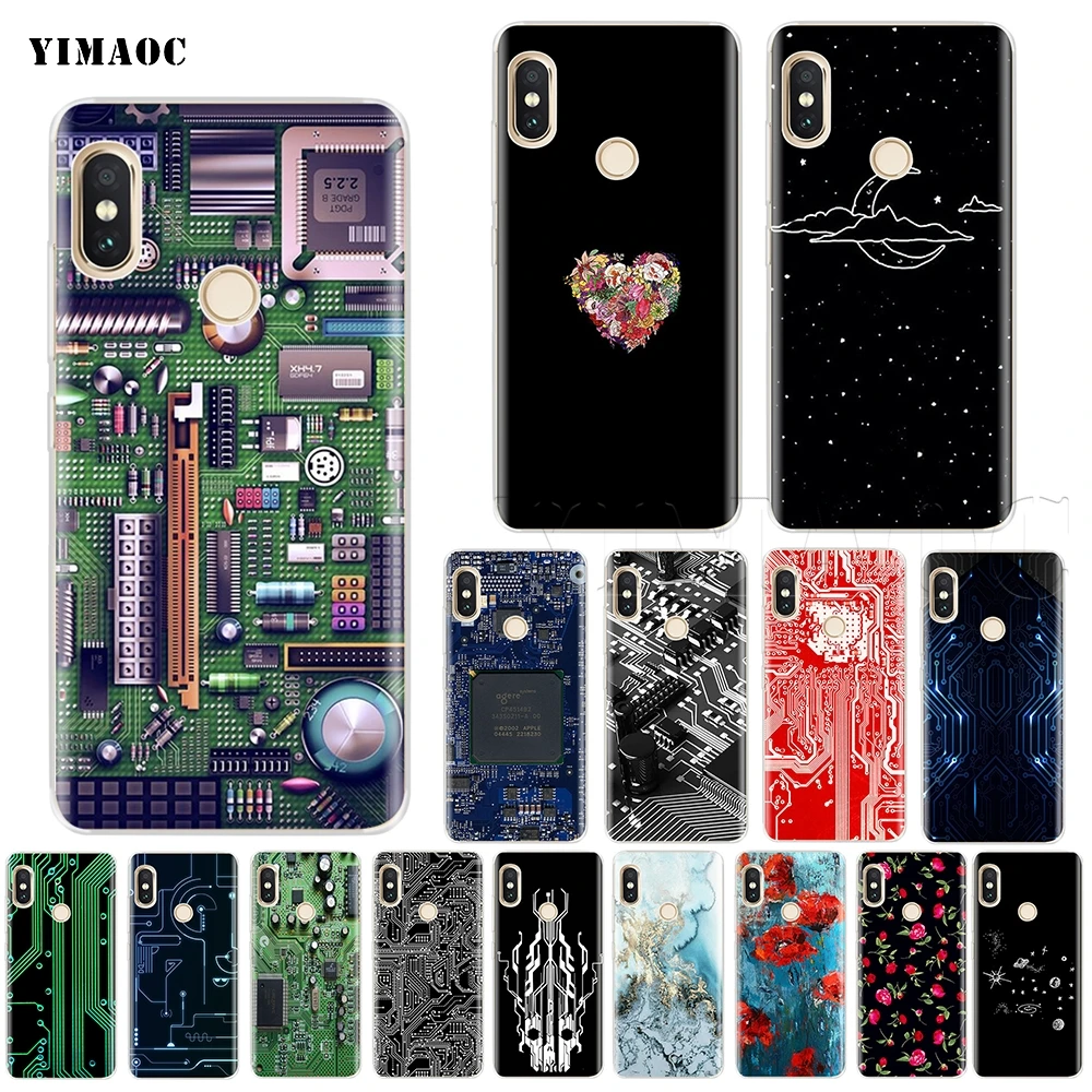 

YIMAOC Technology Circuit Case for Xiaomi Redmi Mi Note MAX 3 6a 7 8 9se mix 2s a1 a2 Lite mi6 mi8 se for pocophone f1
