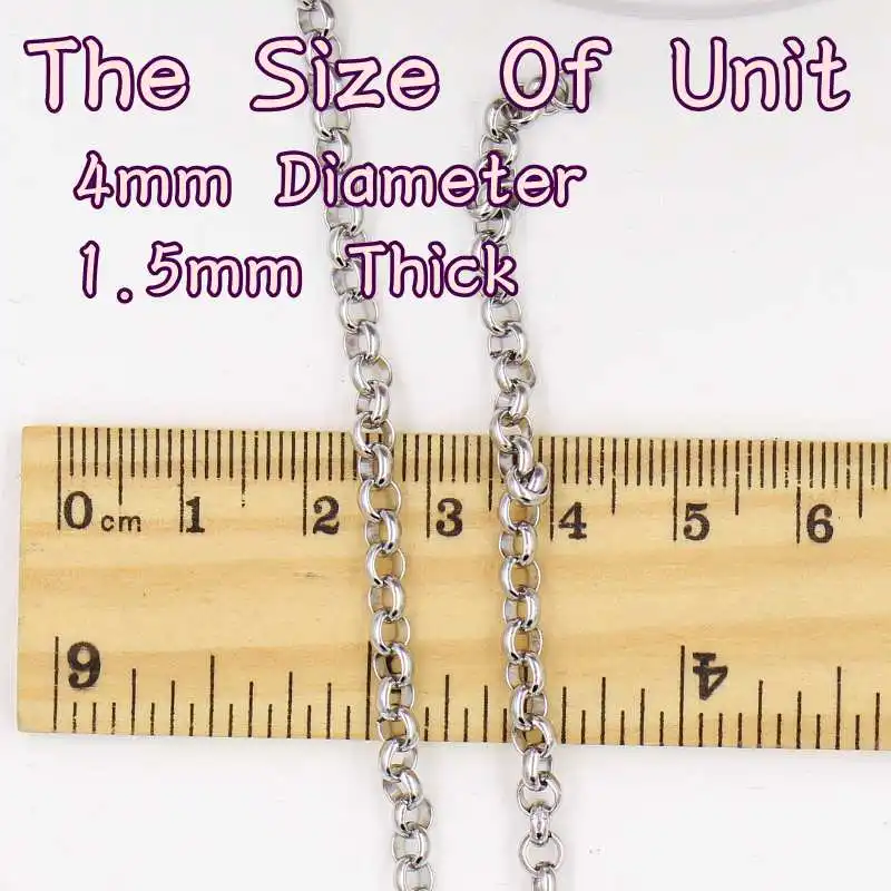 Цепочки из нержавеющей стали 10 м/рулон (толщина 4 мм диаметр 1 5 мм)|jewelry accessories|diy