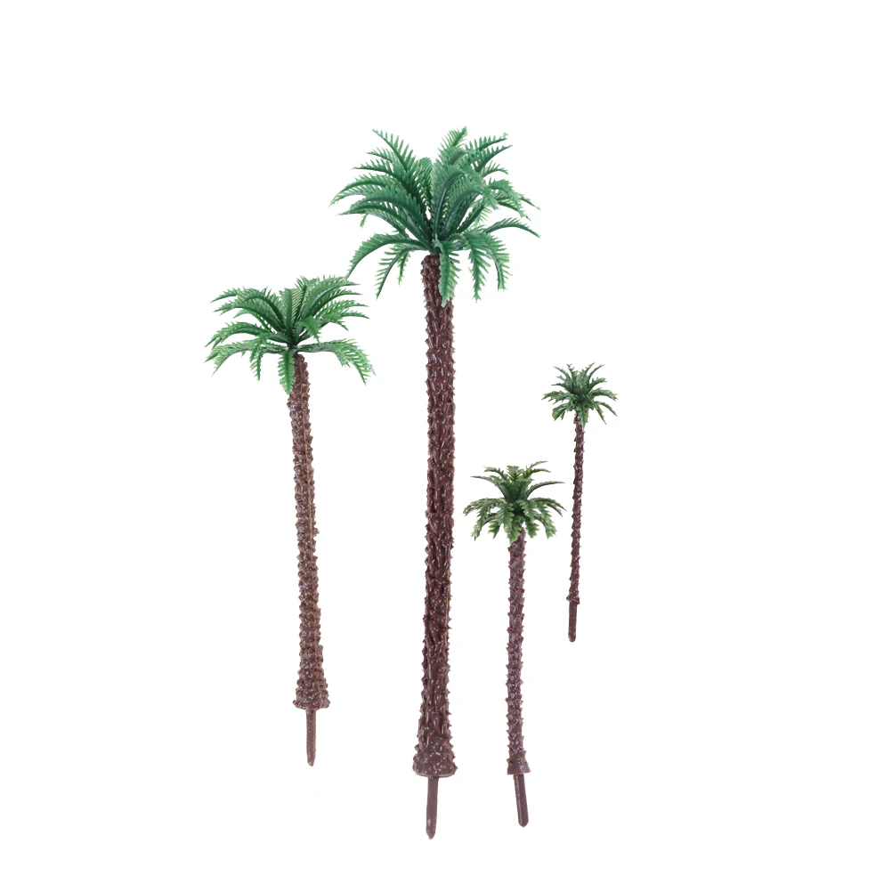 

14pcs 5cm Mini Green Scenery Landscape Model Green Beach Coconut Palms Tree