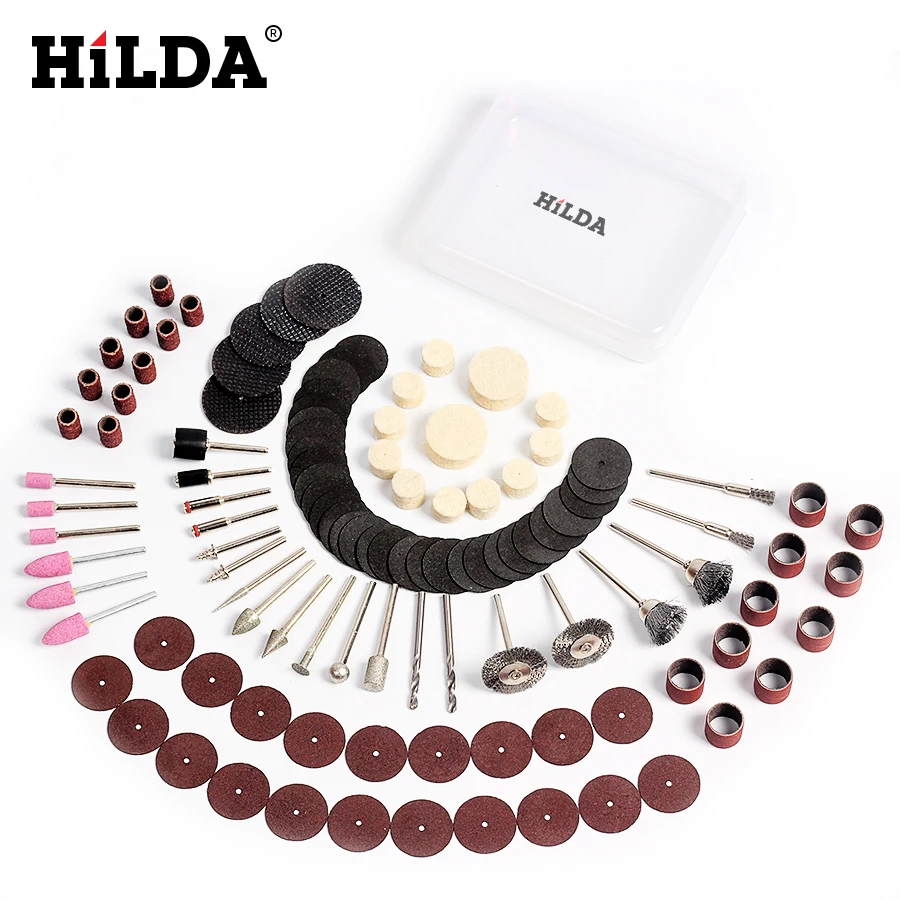 

HILDA 120 Pcs Polishing Tools Set Dremel Style Accessories Rotary Tool Accessory Set For Grinding