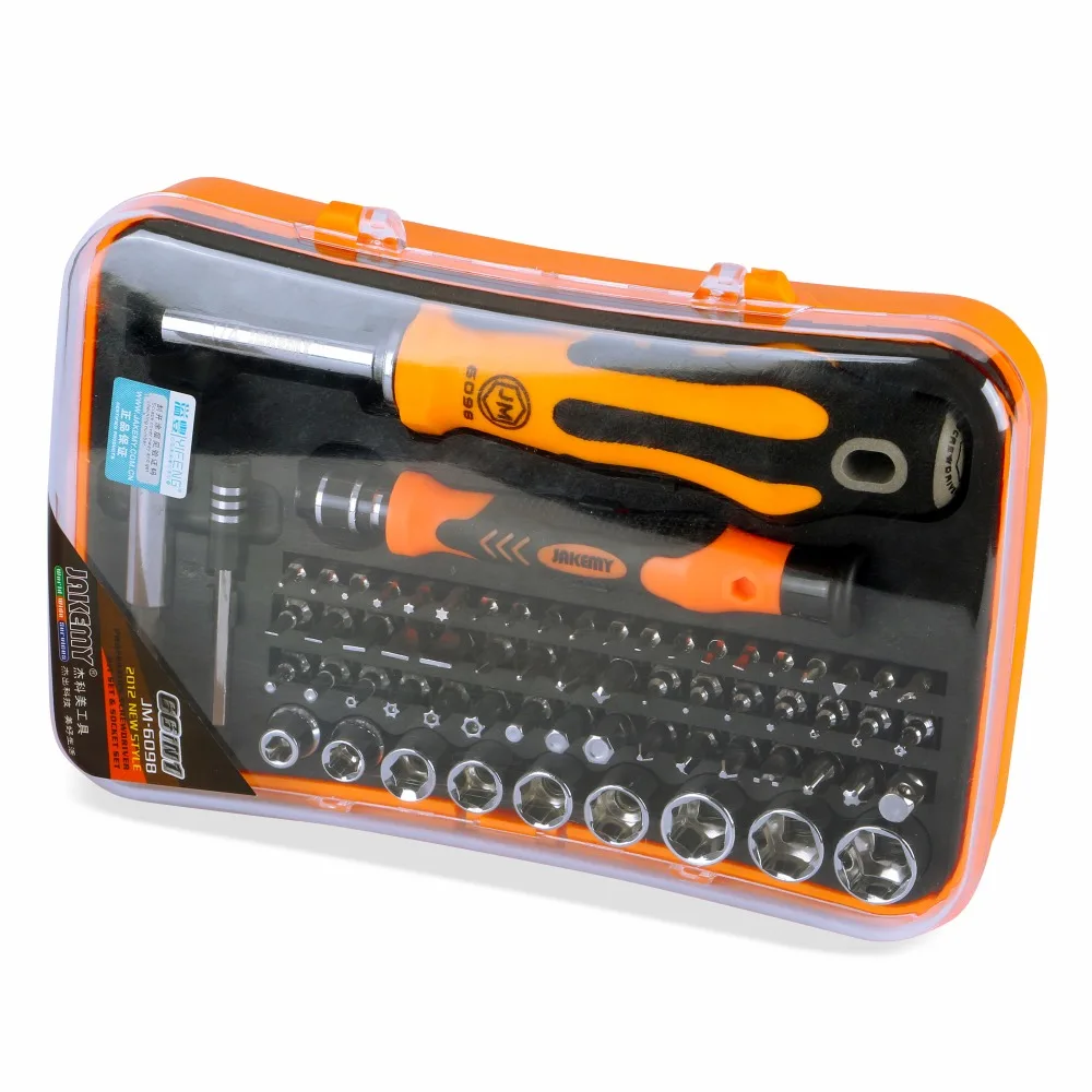 

Jakemy JM-6098 Hand Tool 66 in 1 Screwdrivers Set Household tool set case for repair Furniture Appliances computer tools