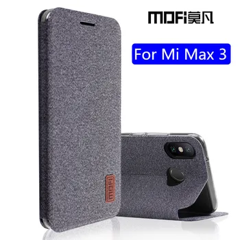 

Xiaomi Mi Max3 case Xiaomi Max 3 flip cover fabric protective business silicone phone case coque MOFi original mi max 3 case