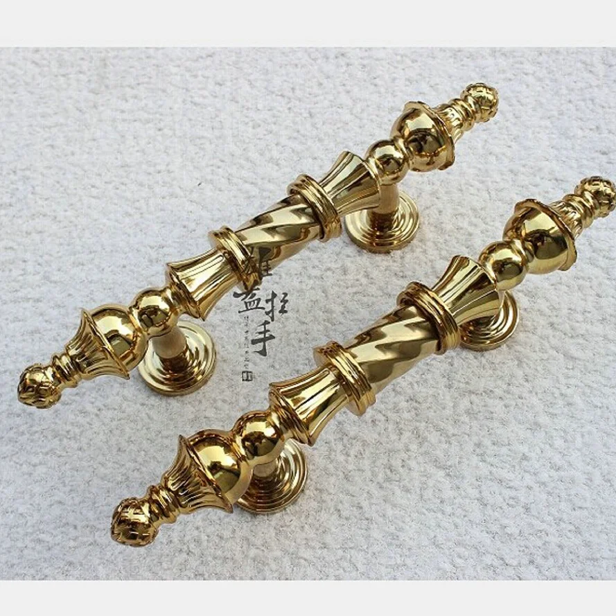 European antique glass doorknob golden door handle modern Chinese solid