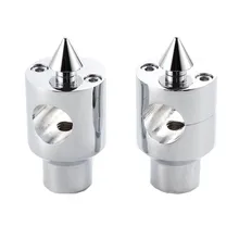 2 шт. " 25 мм Хром Руль стояки мотоцикл для Honda Shadow Aero 750 Kawasaki вулкан скутер внедорожный круизер чоппер