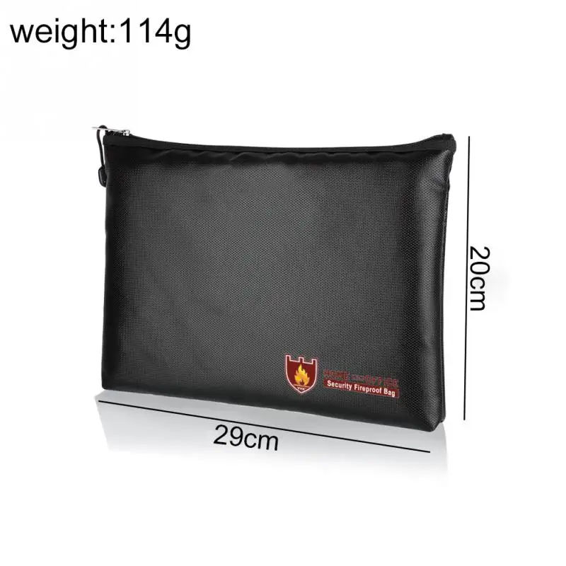 Защитный огнестойкий портфель, сумка для ценных вещей на молнии, Сумка для документов, водонепроницаемый кошелек-конверт, силиконовая Стекловолоконная ткань#17