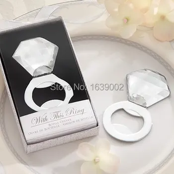 

High Quality "Shine,Sparkle & Pop!" Diamond Bottle Opener Wedding Party Favors Baby Shower Gift For Guest 100 pcs/ lot