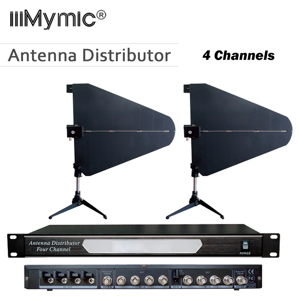 400 метров частота 550-950 МГц четырехканальный антенный распределитель UA845 микрофонный сплиттер коллектор для беспроводной микрофонной системы