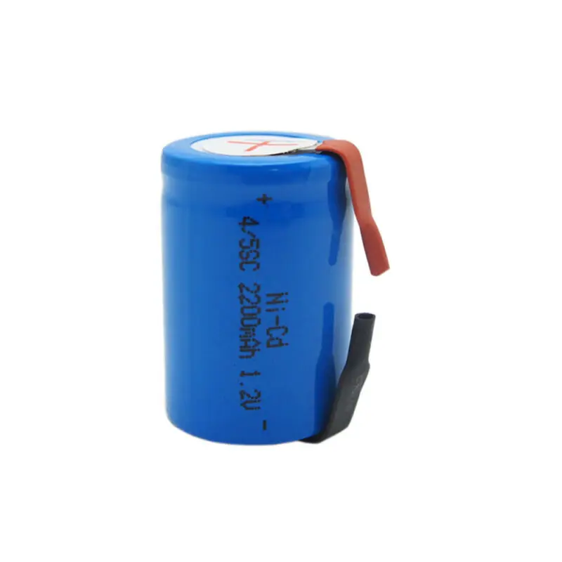 GTF 2 шт Ni-Cd 4/5 SubC Sub C 1,2 V 2200mAh аккумуляторная батарея с Tab