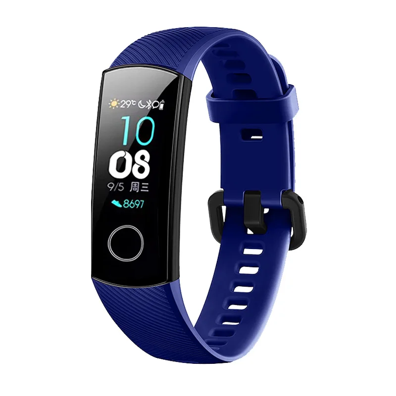 Умный Браслет для huawei Honor Band 4, силиконовый цветной спортивный ремешок для часов, ремешок на запястье для huawei Honor band 5 Correa - Цвет: Royal blue