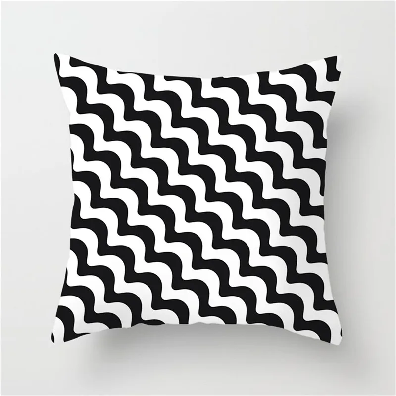 Fuwatacchi белый и черный геометрический чехол для подушки с сердечком, плетеная полосатая наволочка для подушки, дивана, домашние декоративные подушки для стульев 45*45 см - Цвет: PC03869