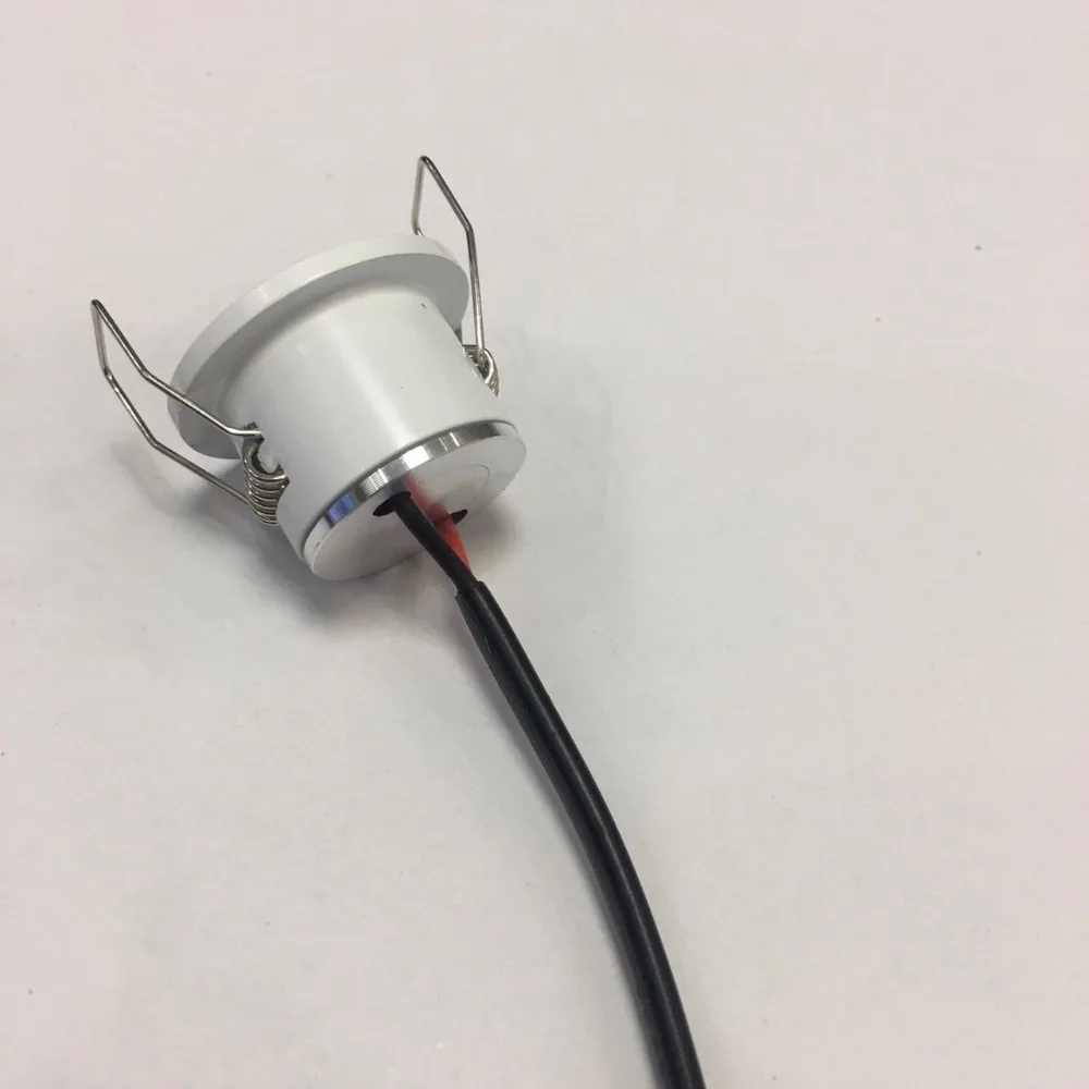 5pcs new model LED Mini Cabinet Downlight 1W diameter 31mm dc12v silver Frame Recessed Ceiling No Flicker Spot Lights For Home