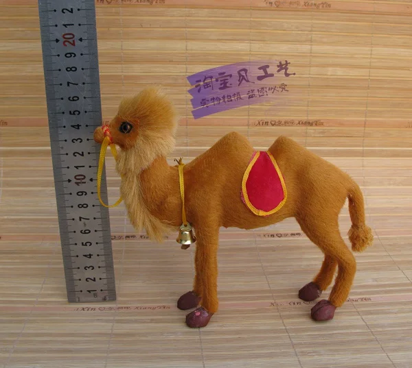 

Маленькая новая имитация искусственной смолы и меха, верблюжья кукла, подарок, около 19x5x16 см, 2471