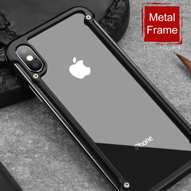Чехол OATSBASF для iPhone XS MAX роскошный металлический защитный чехол с воздушной