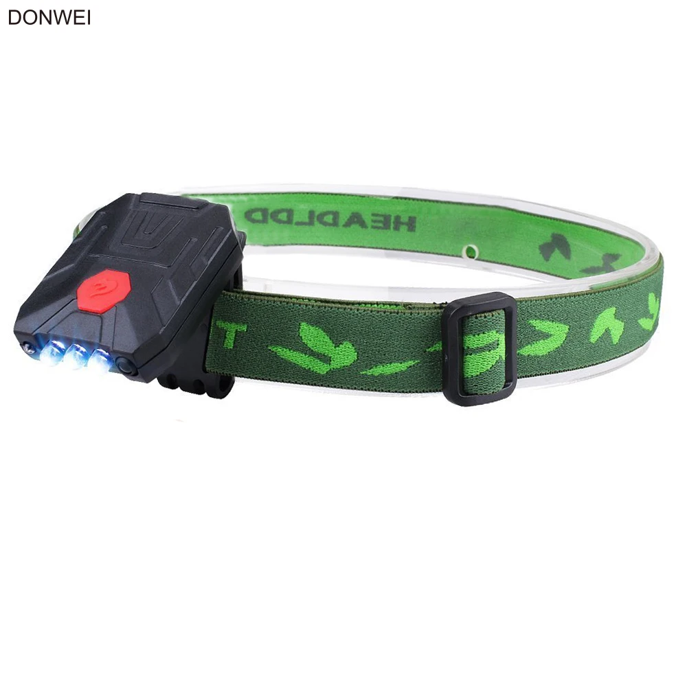 

DDHAO Rechargeable 2 Mode Headlights Infrared Sensor 3 LED Night Working Fishing Camping Headlamp Hat Clip Lights