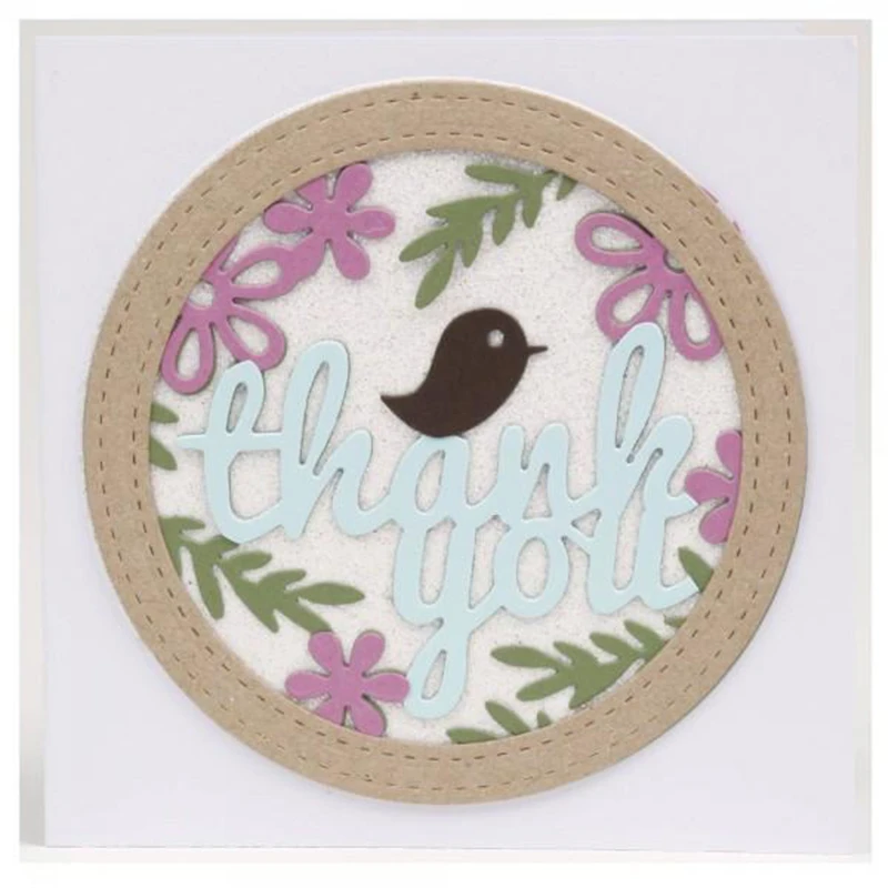 

Eastshape Thank You Die Flower Bird Metal Cutting Dies Letter New 2019 Frame Craft DieCut for Card Making DIY Scrapbooking Album