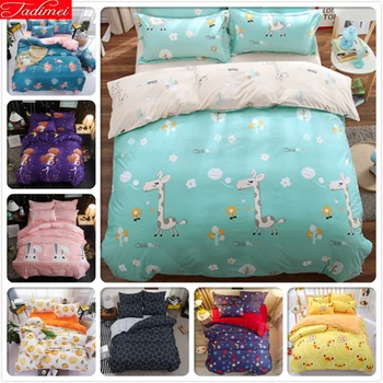 

3pcs 4pcs Bedding Set Outlet Full King Queen Twin Double Single Size Bed Sheet Duvet Cover 1.5m 1.8m 2.0m Kids Boy Girl Bedlinen