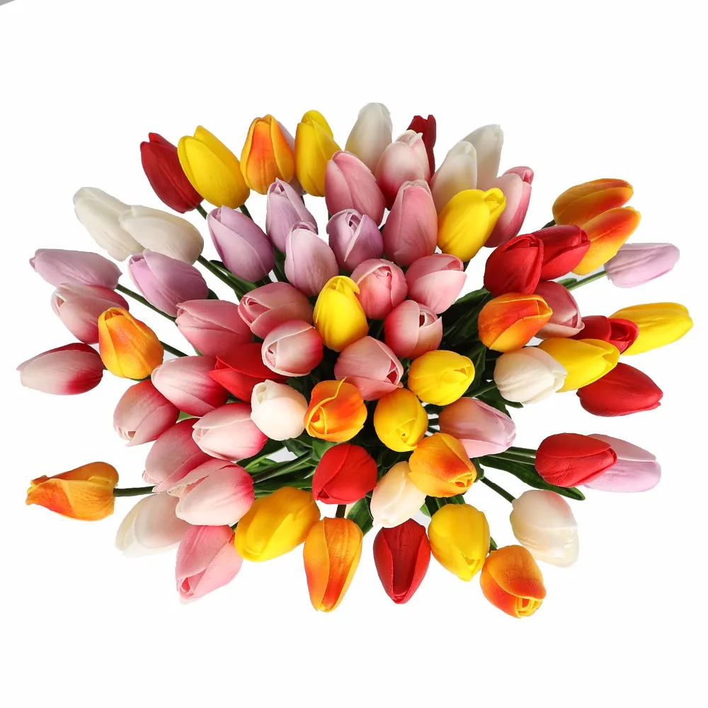 10 шт. красивые настоящие на ощупь цветы латексные тюльпаны искусственный букет поддельный цветок Свадебный букет декоративные цветы для свадьбы