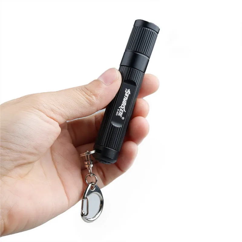 

New Portable Light Mini Penlight 300 LM Q5 LED Flashlight Torch 3 Modes Zoomable Adjustable Focus Lantern With Key Chain P5
