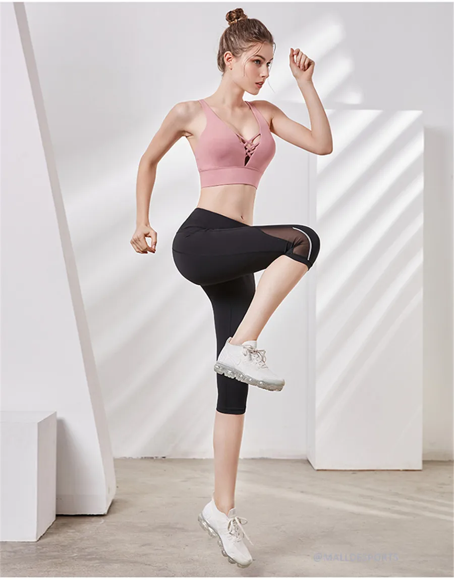 Workout Capris Fêmea 3 4 Esportes
