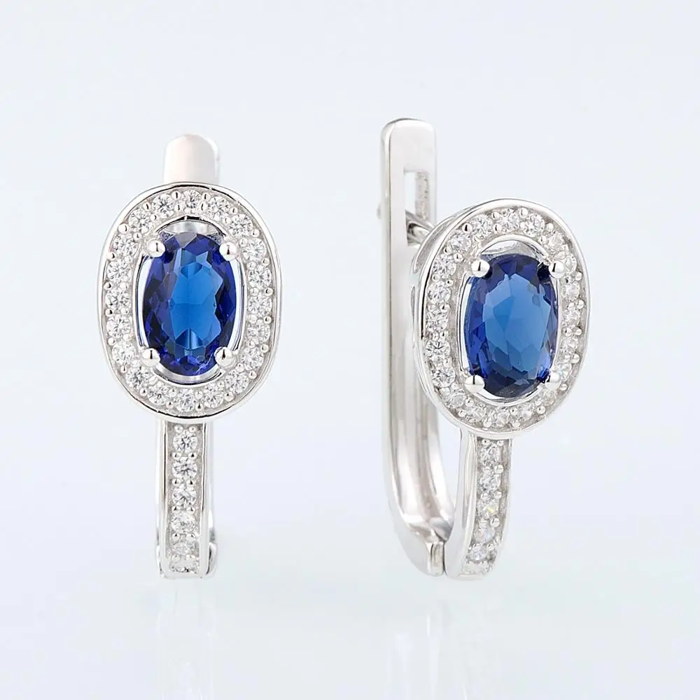 E304361SBLGZSL925-SV1-Silver Earrings-