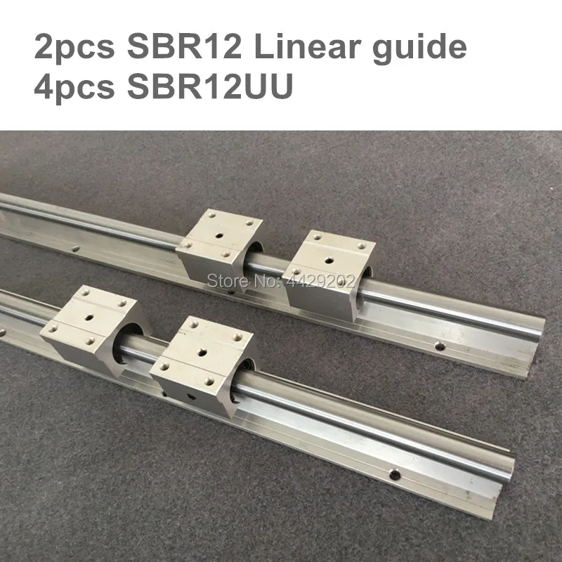 2pcs SBR12 12mm rail length 1000 1200 1500mm linear guide with 4pcs SBR12UU Set cnc router part | Обустройство дома