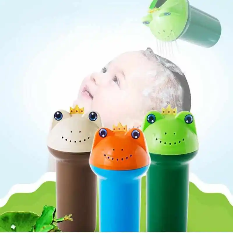 New Frog Shape Baby Bath Caps Baby Shampoo Cup Children ...