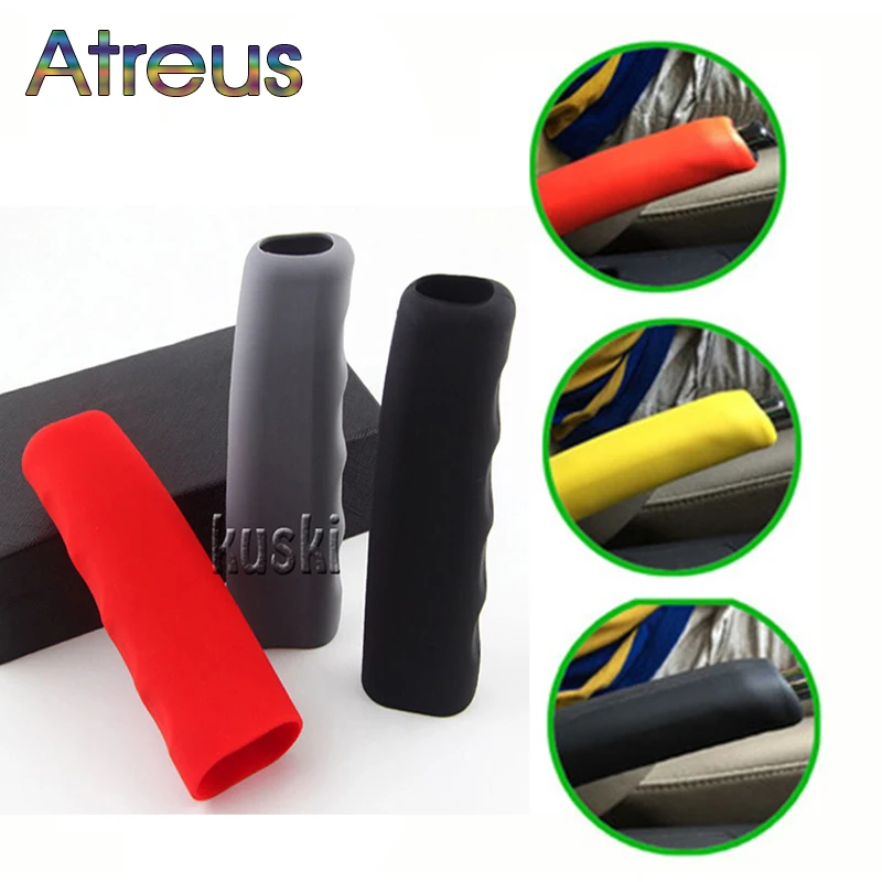 

Atreus1pcs Silicone non-slip car hand brake Cover for Renault Megane 2 Captur Mitsubishi ASX Jeep Wrangler Peugeot 207 508