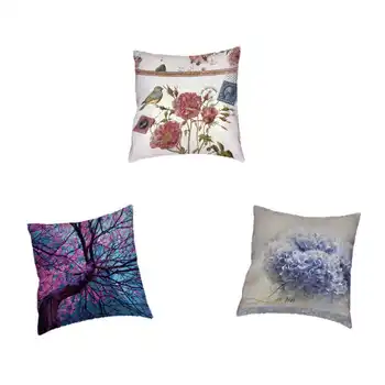 

Summer Hot Watercolour Style Flower Pattern Print Cushion Cover ChrysanthemumParis Tower Cherry Tree Home Decoration Pillow Case