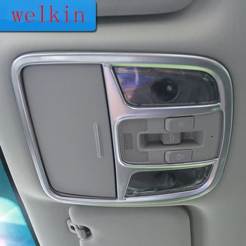 

WELKINRY car auto cover styling for KIA Optima K5 JF 2016 2017 ABS chrome roof top reading lamp light sticker accessories trim