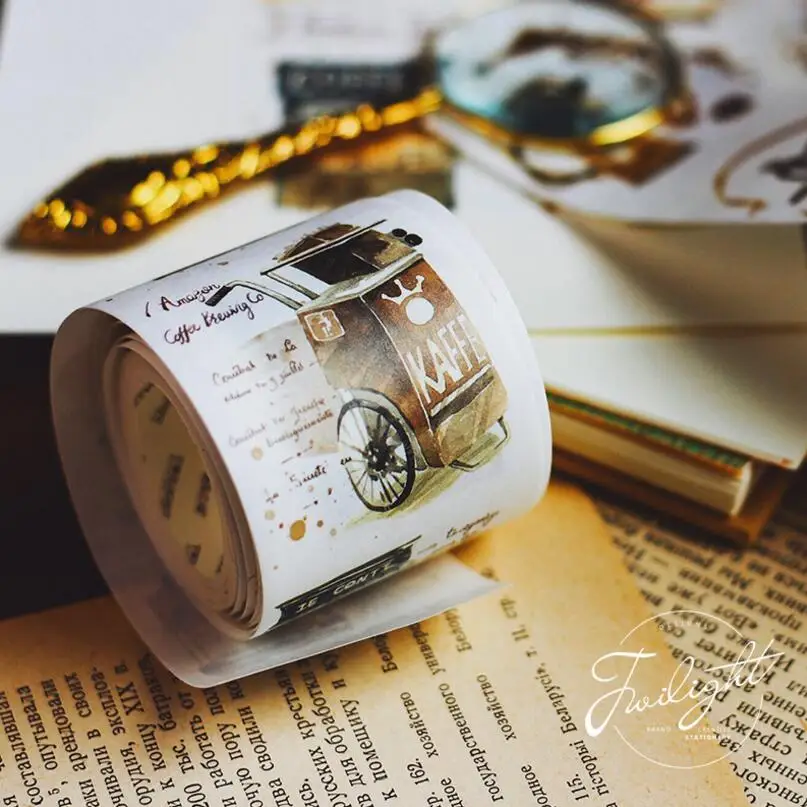 Винтажная Кофейня для отдыха лента декорации Washi DIY планировщик дневник