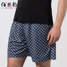 Мужские трикотажные шелковые с принтом шелковые шорты для пляжного досуга летом 95% шелк