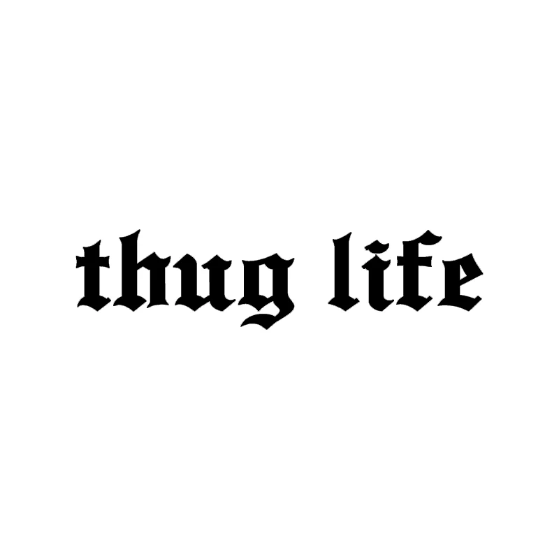 

Car- stying Thug Life Funny Car Rear Windshield Truck Bumper SUV Door Laptop Kayak Art Wall Etc High Quality Vinyl Decal Jdm