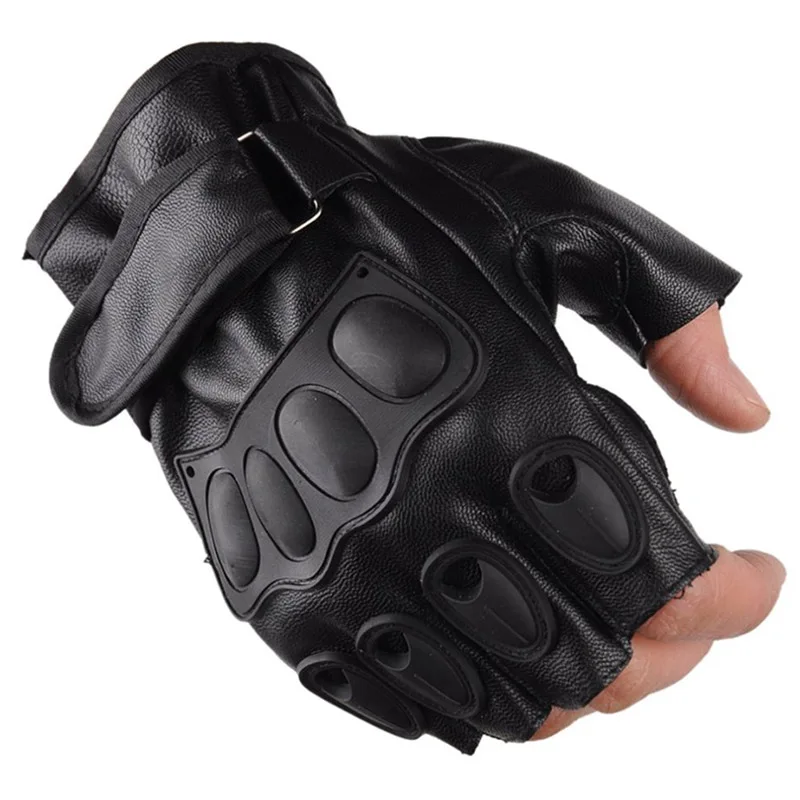 LESHP-Half-Finger-Gloves-PU-Leather-Men-Gloves-For-Tactical-Military-Exercise-Training-Sports-Motorcycle-Ridding (2)