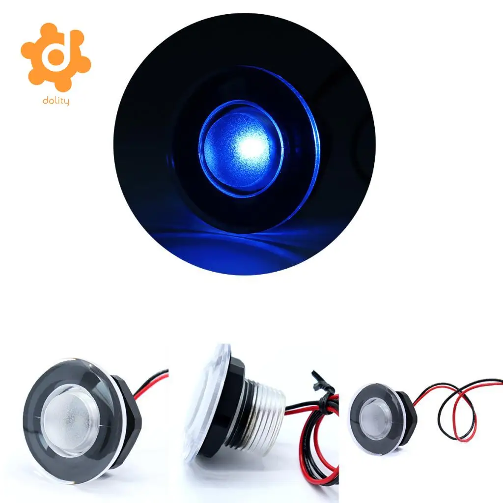 Baoblaze 4 Pieces Waterproof Marine Boat Yacht Blue LED Deck Step Stair Lights 12VDC