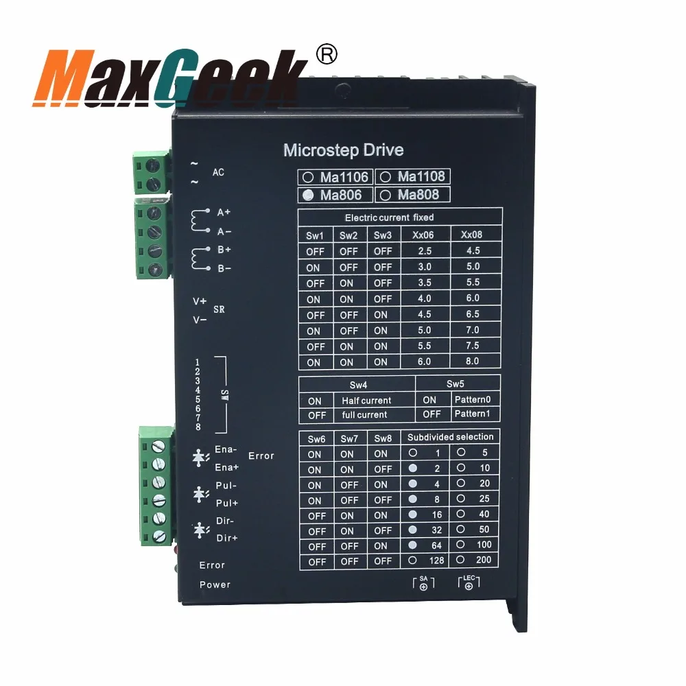 

MA806 Microstep Driver Stepper Motor Controller for 57 86 Series CNC Engraving Machine