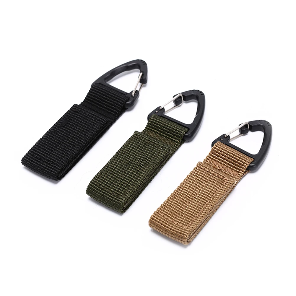 

1PCS Nylon Carabiner Tactical Backpack Key Hook Webbing Buckle Hanging System Molle Waist Belt Buckle Outdoor Tools 3 Colors